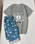 کد ۰۱۱۱۱۴۵۱ست تیشرت شلوار فانتزی